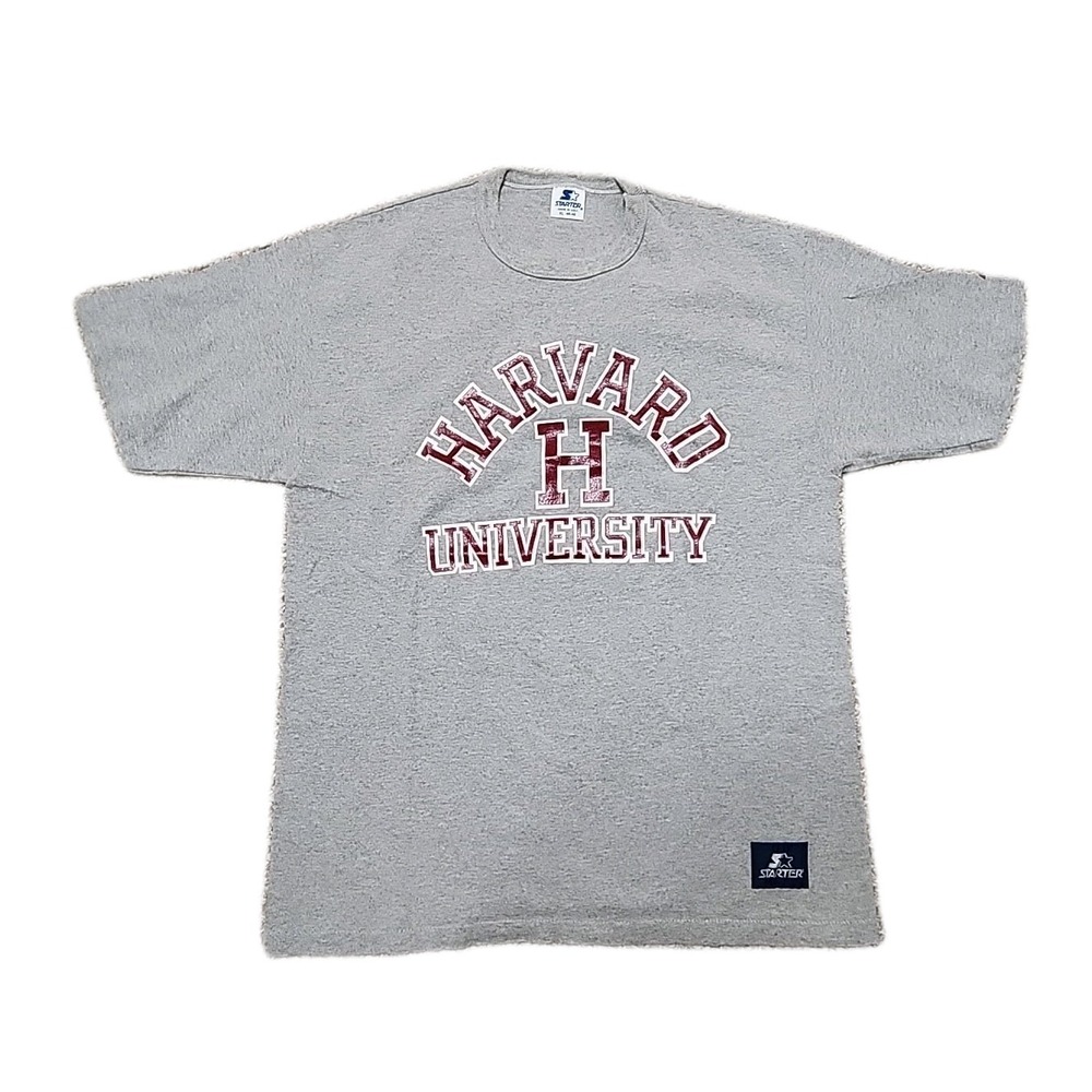 Vintage 80/90s Starter Harvard University T-Shirt Gray Single Stitch USA XL